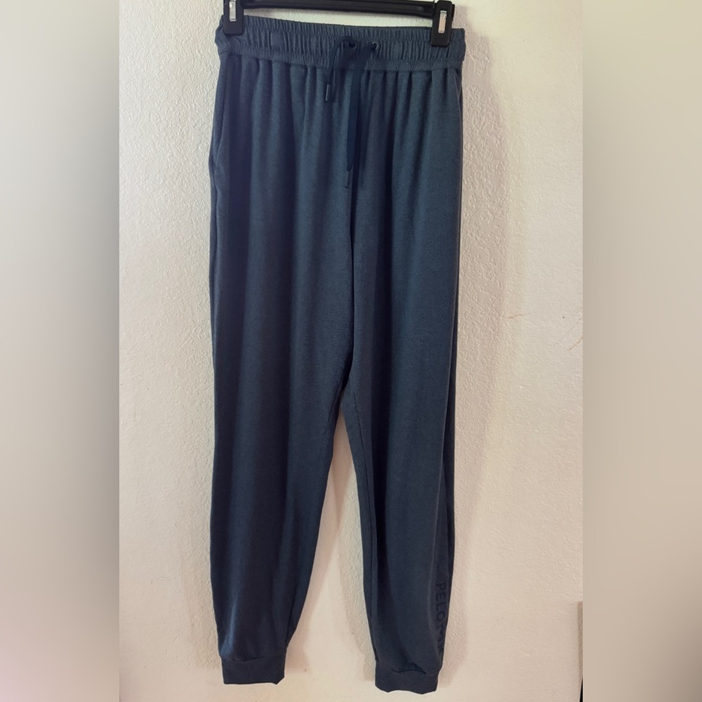 Peloton Black Track Pants Comfortable Joggers. Navy blue/ dark greysih